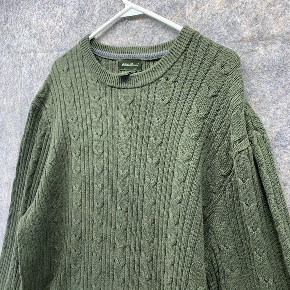 Eddie Bauer Sweater Men's Extra Large Tall Adult Green Long Sleeve Outdoors - Picture 4 of 15